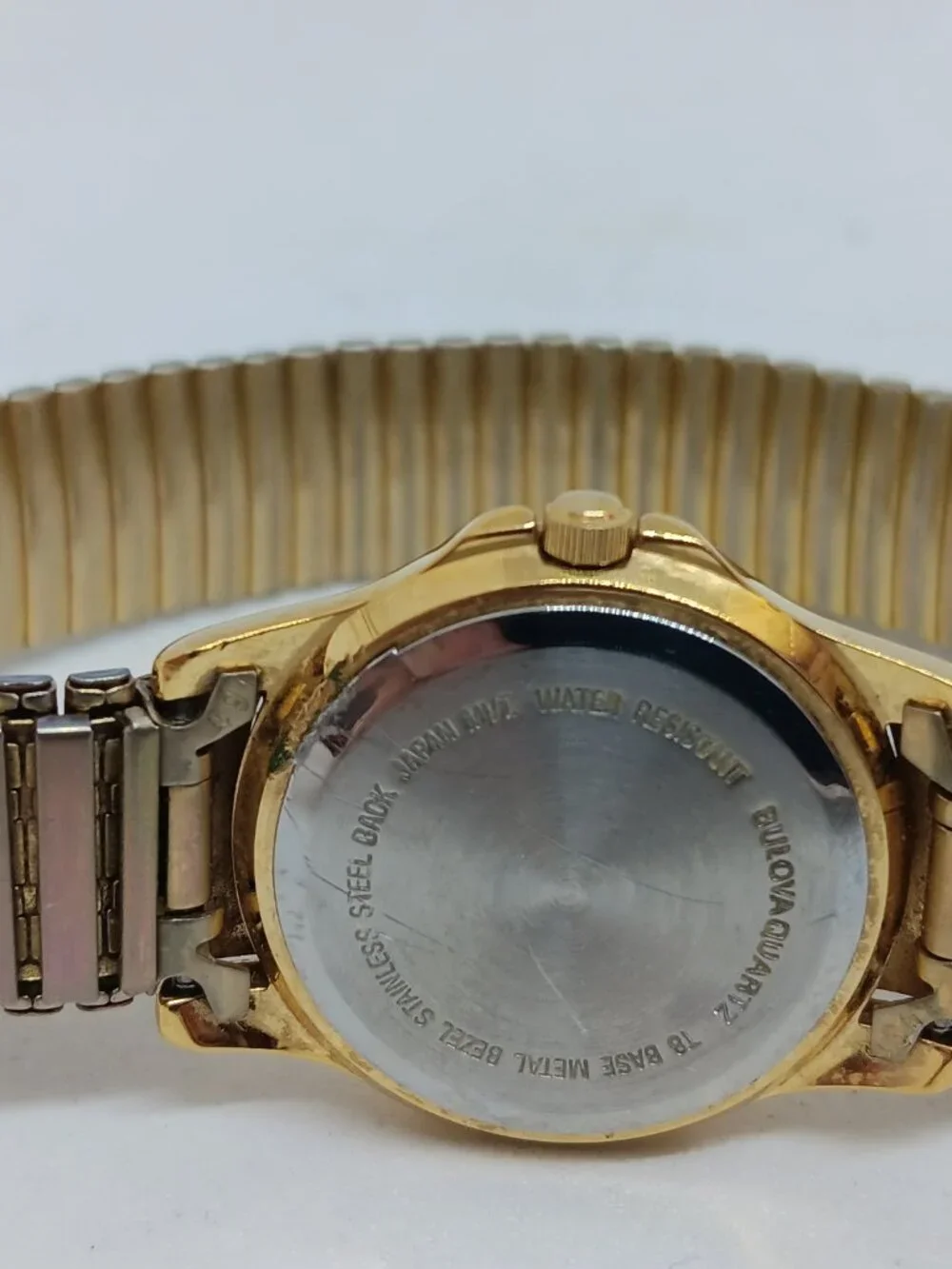 VINTAGE 1998 Bulova 97M39 Women's 24mm Gold Tone Japanese Quartz Watch NEW BATT
